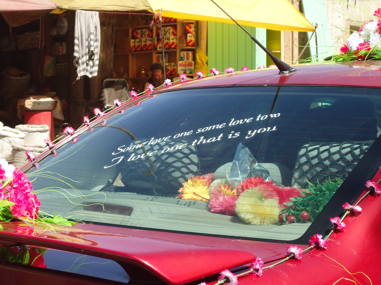 Red car in Kabul