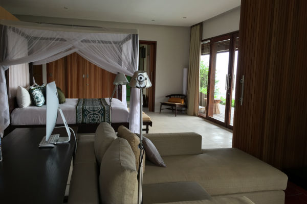 The master bedroom at Villa Bulung Daya