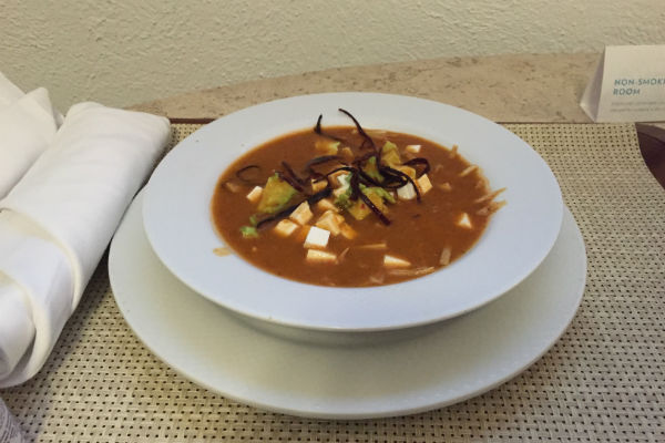 Chicken tortilla soup Hyatt Ziva Los Cabos