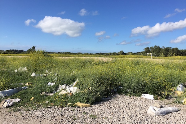 Soccer field near the Jungle Books school in the Calais Jungle