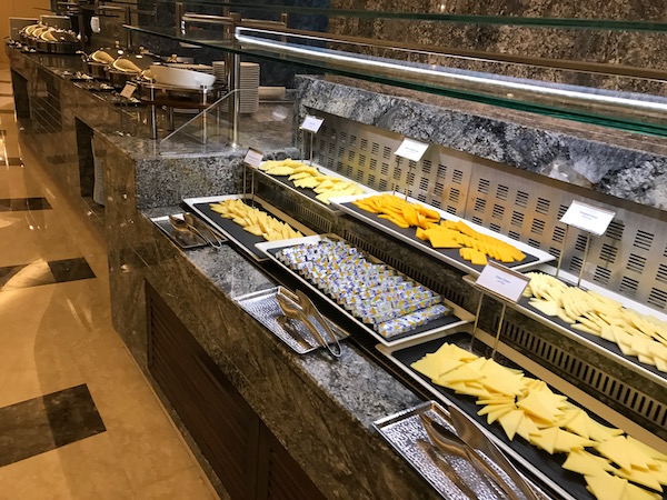 Review Conrad Makkah Al Mearaj Restaurant Breakfast Buffet Cheese Spread