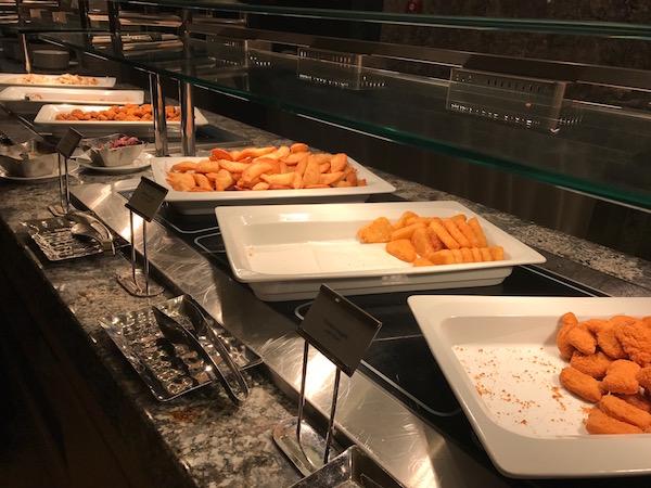 Review Conrad Makkah Al Mearaj Restaurant Breakfast Buffet Fried Foods