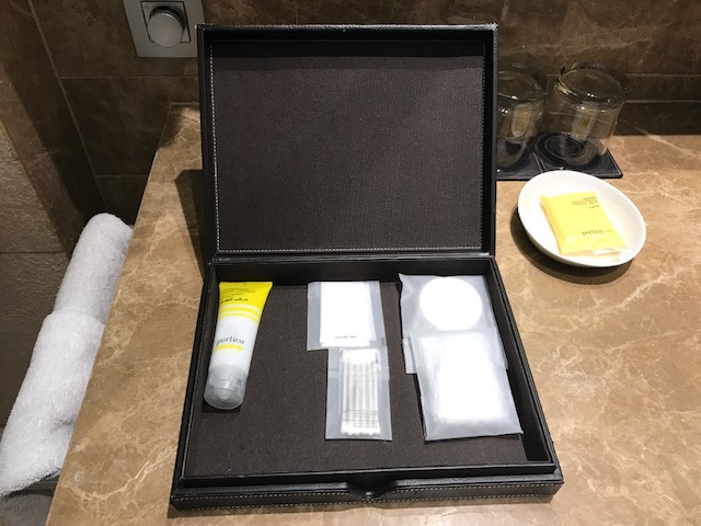 Portico amenities at the Hyatt Capital Gate Abu Dhabi