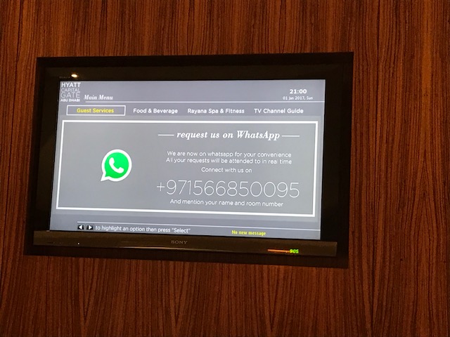 Hyatt Capital Gate WhatsApp Number