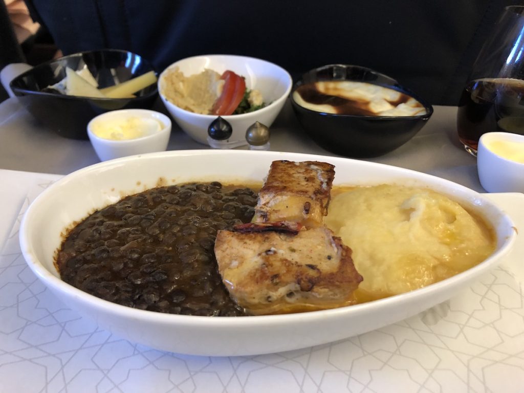 Turkish Airlines Business Class Review meal Vienna to Istanbul