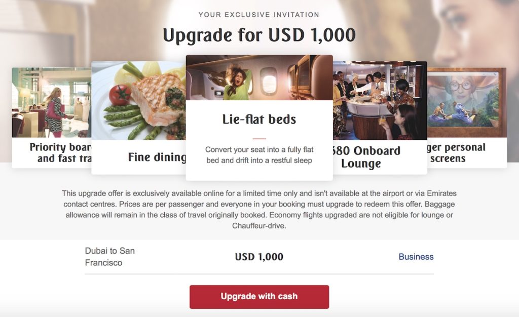 Emirates Business Class Upgrade 00 SFO to Dubai