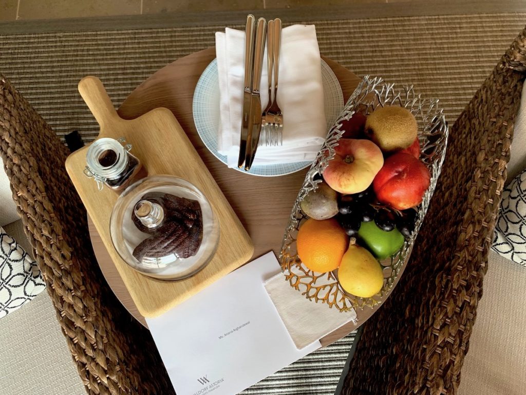 Waldorf Astoria Maldives Diamond member welcome amenity