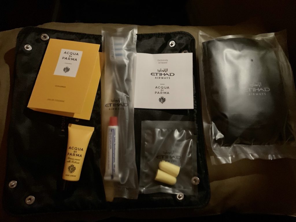 Etihad amenity kit Acqua Di Parma