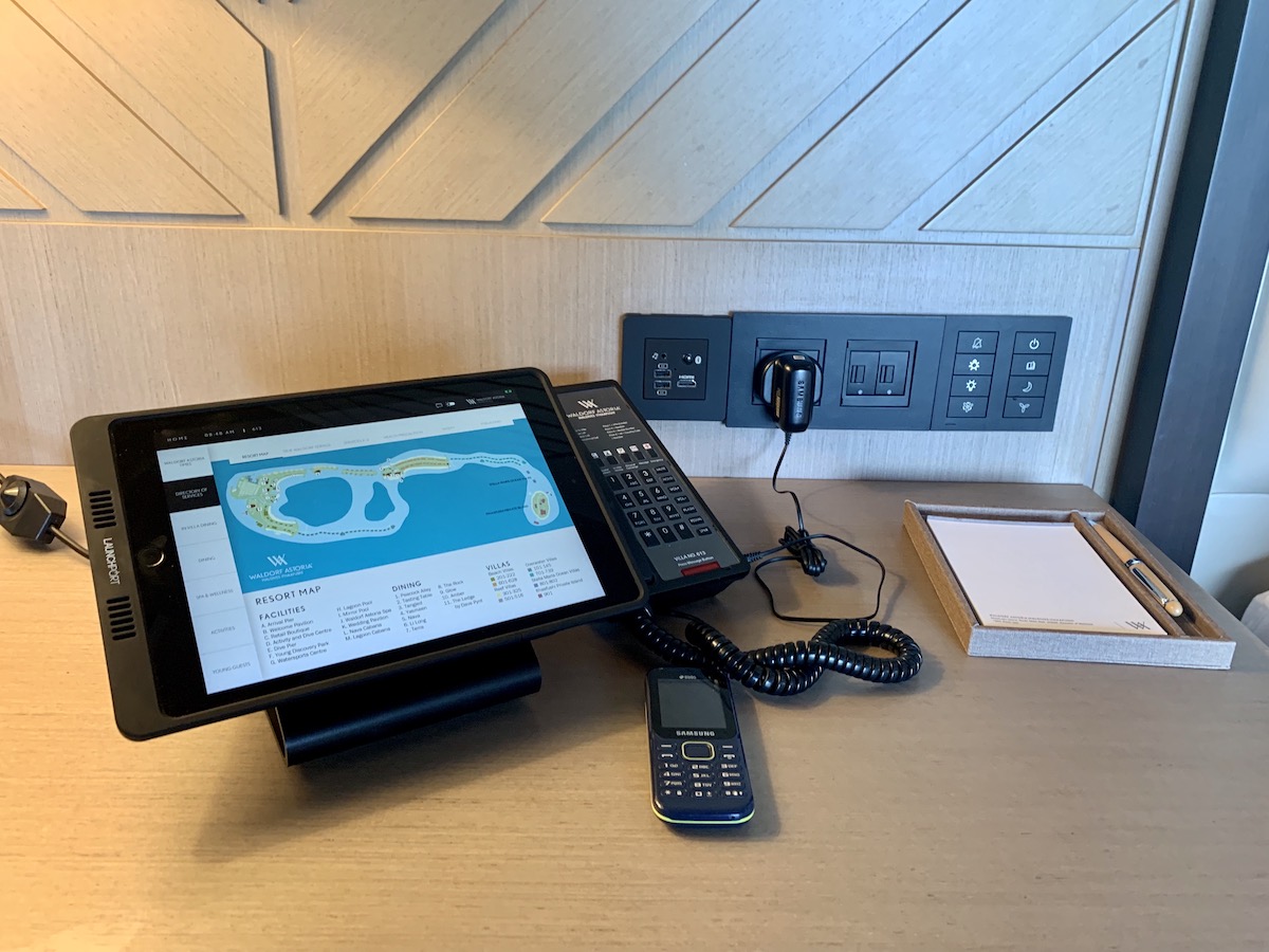 Waldorf Astoria Maldives phone and tablet