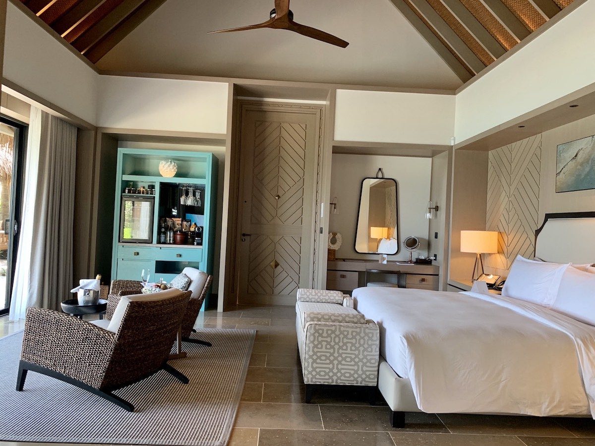 Waldorf Astoria Maldives beach villa interior