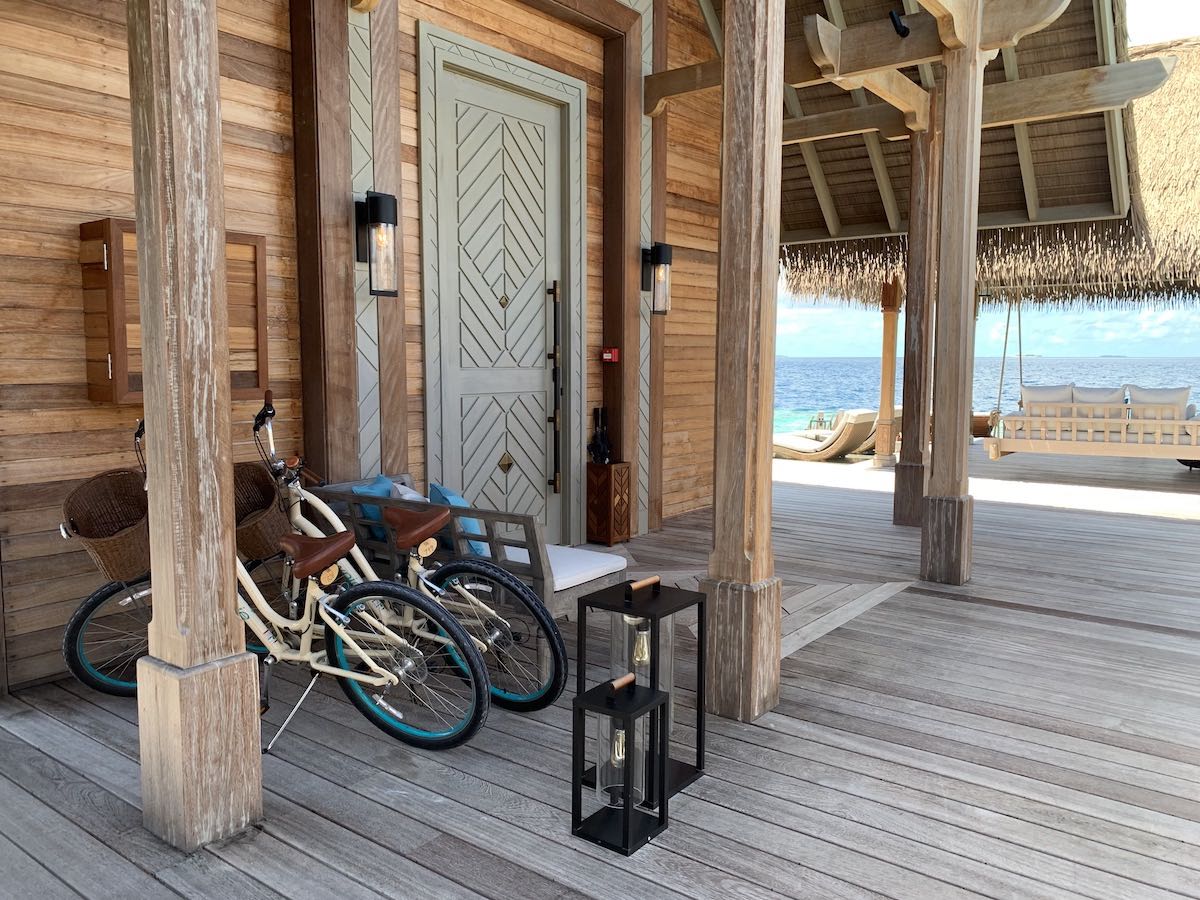 Waldorf Astoria Maldives overwater villa entry