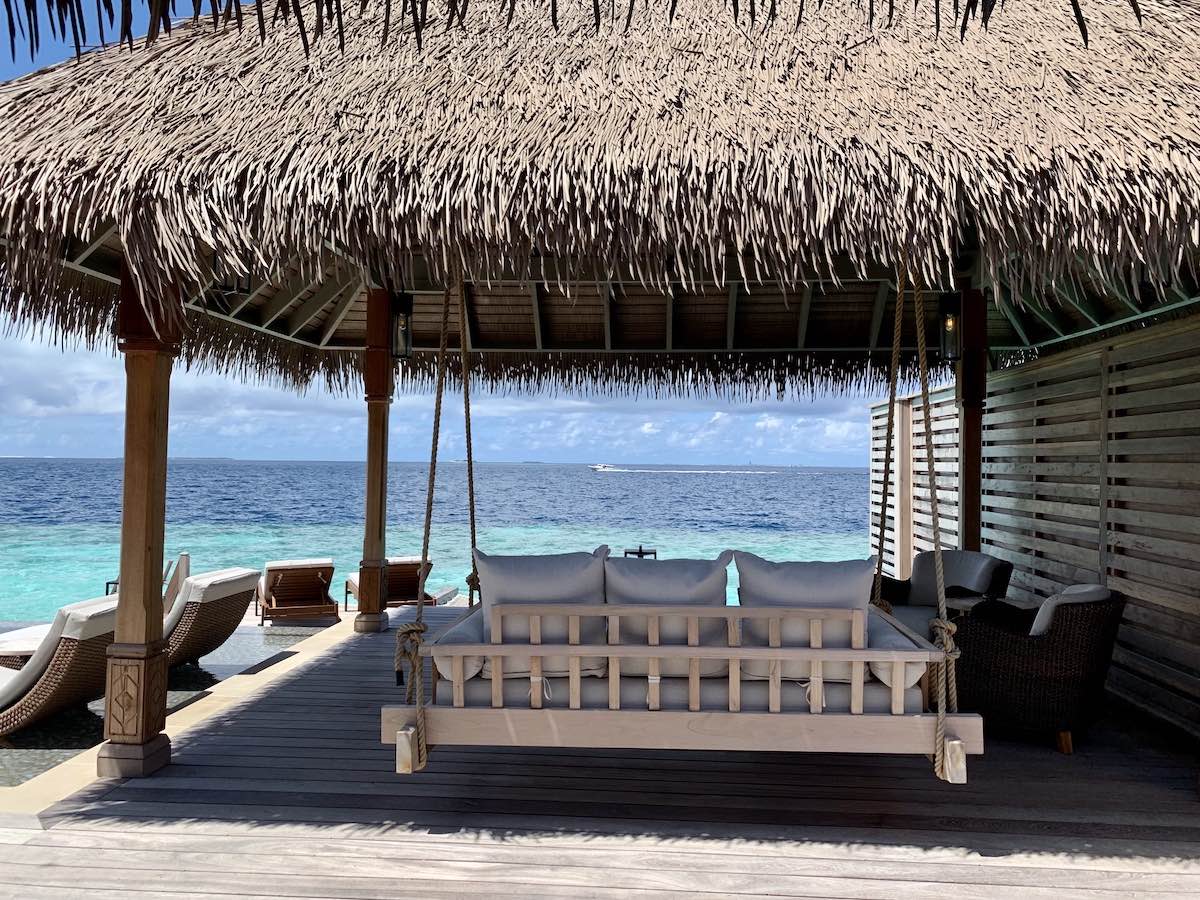 Waldorf Astoria Maldives water villa deck