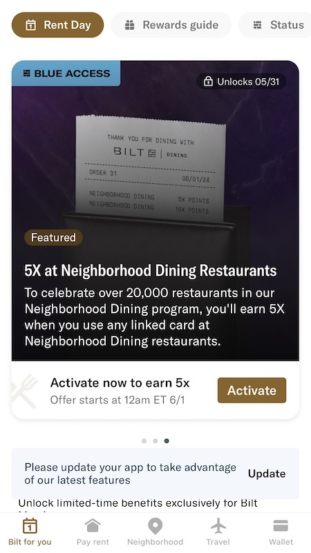 Bilt Rewards app rent day 2024