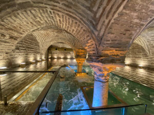 Underground pool inside an ancient cistern