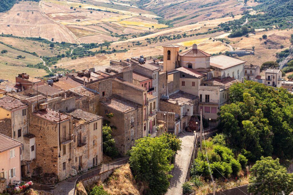 Distressed villages like this one are selling  homes in Ialy