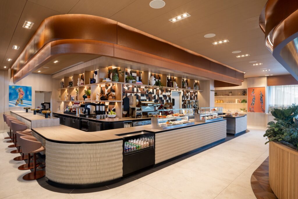 Coffee bar at the new Capital One Landing DCA