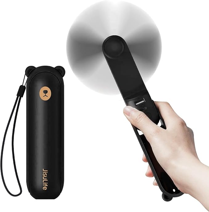 JISULIFE Handheld fan in a bear design