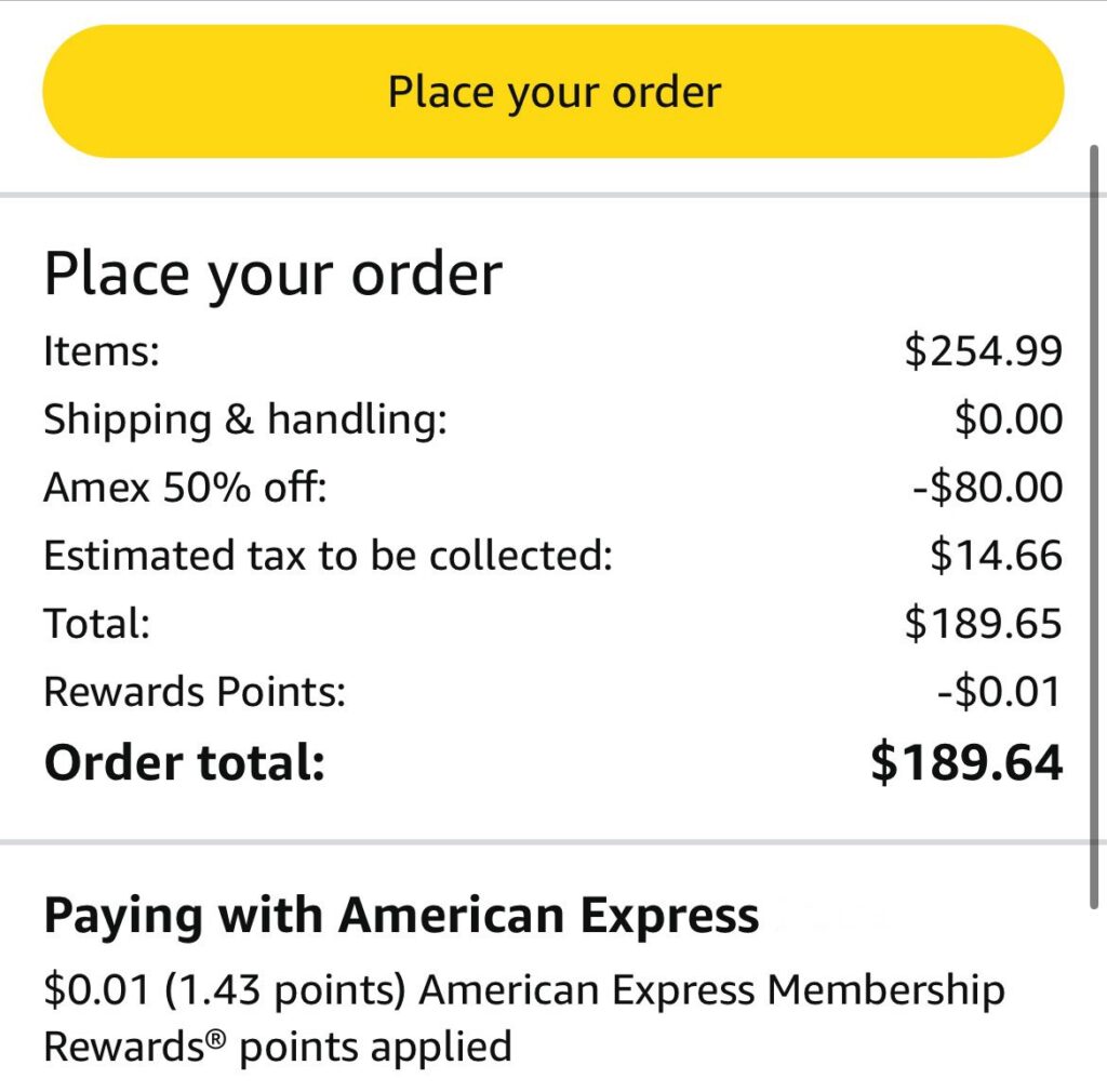 Amazon Amex points discount 